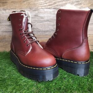 New Dr. MARTENS Jadon Abruzzo Faux Fur Lined Lug Sole Combat Boot
